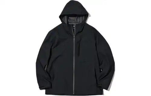 UNIQLO Jackets Men's Black Hooded Moderate Other