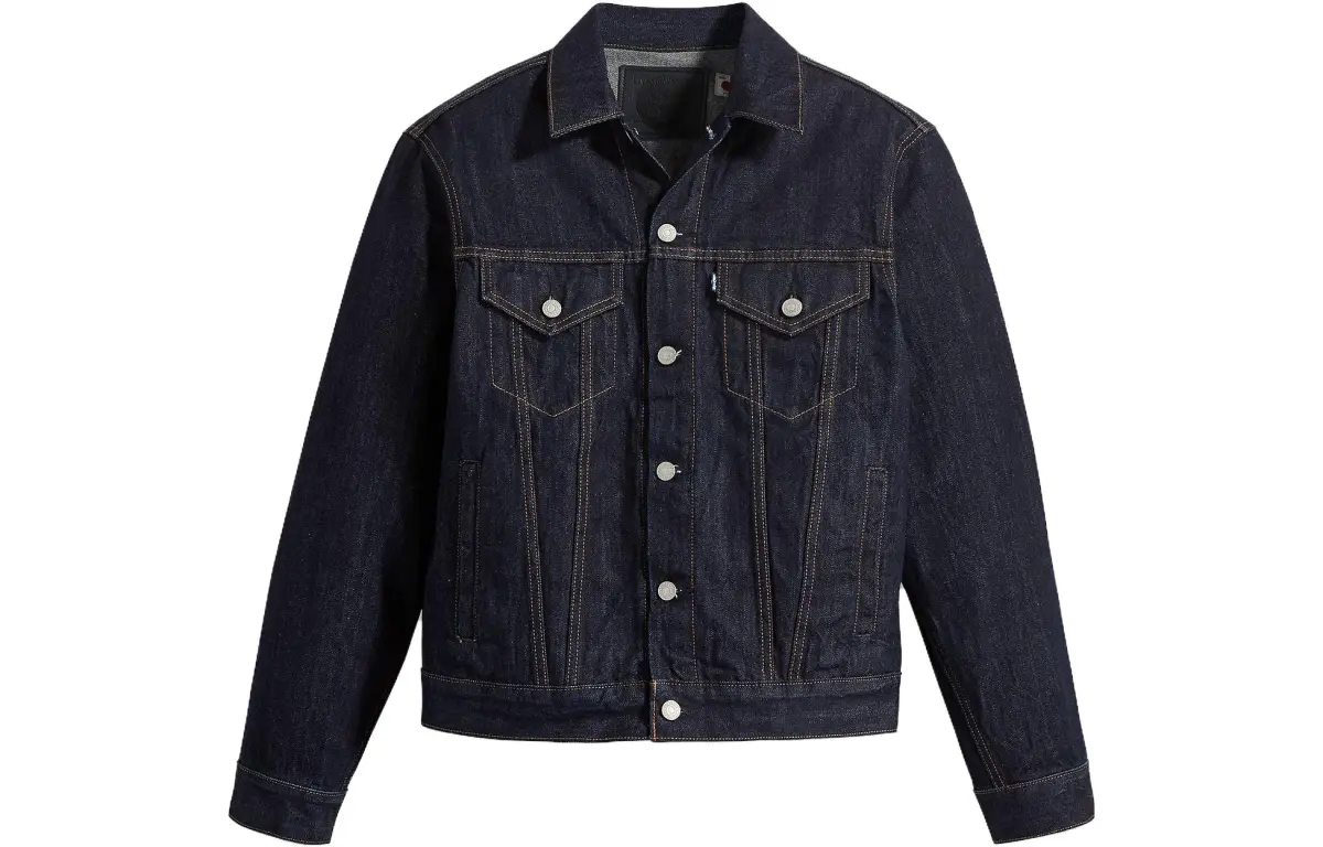 Levi's Jackets Men's Dark Blue Lapel Moderate