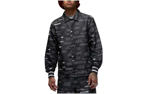 Jordan Flight MVP Jackets Men's Black Lapel Moderate Other