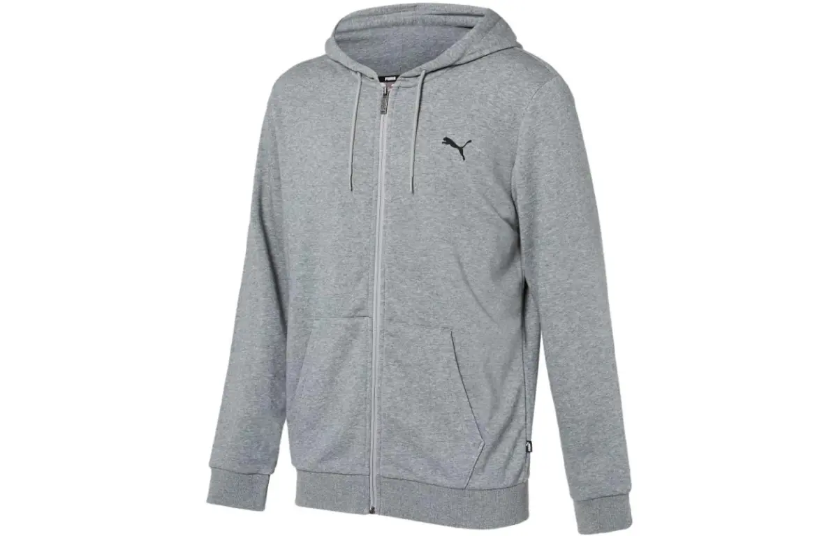 PUMA Jackets Men's Gray Hooded (Non-detachable) Moderate Other