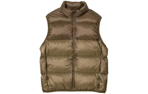 UNIQLO Down Vests Men's Umber Stand Collar Moderate Other