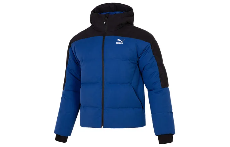 PUMA Winterized Down Jackets Men's Blue Hooded Moderate Other