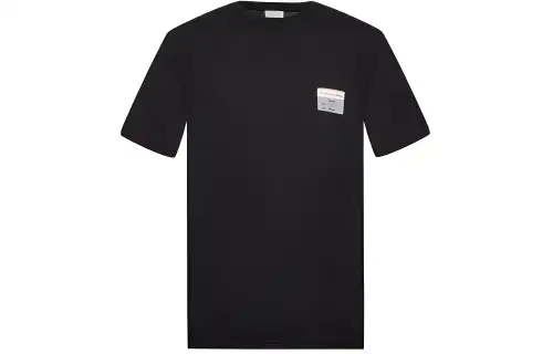 DIOR T Shirts Men's Black Crew Neck Moderate Straight Fit