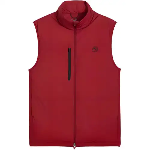 PUMA Vests Men's Red Stand Collar Moderate Other