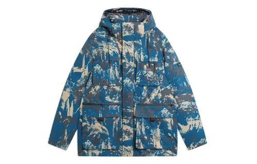 Li Ning Training Series Down Jacket Winter Men's Lapis Lazuli All Over Print