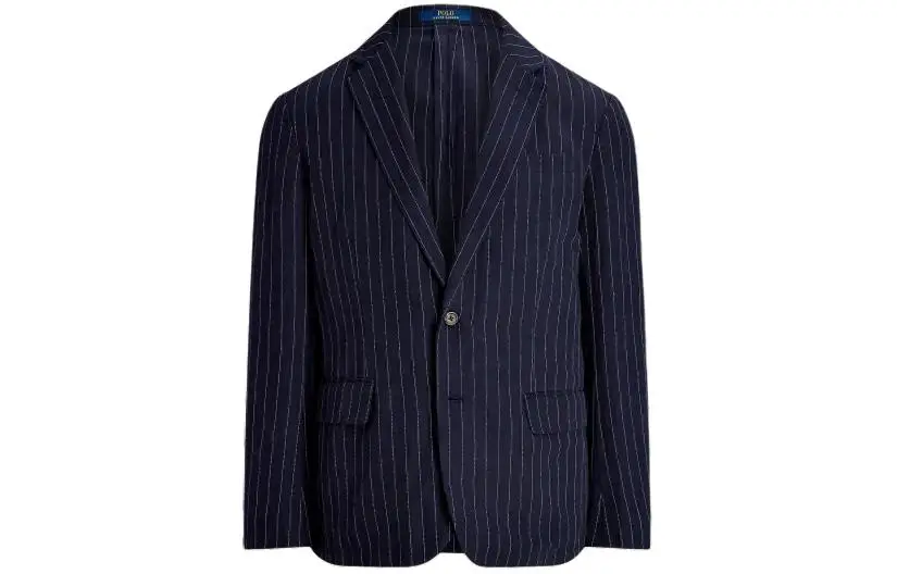 Polo Ralph Lauren Polo Soft Modern Pinstripe Twill Jacket Business Suit Men's Dark Blue