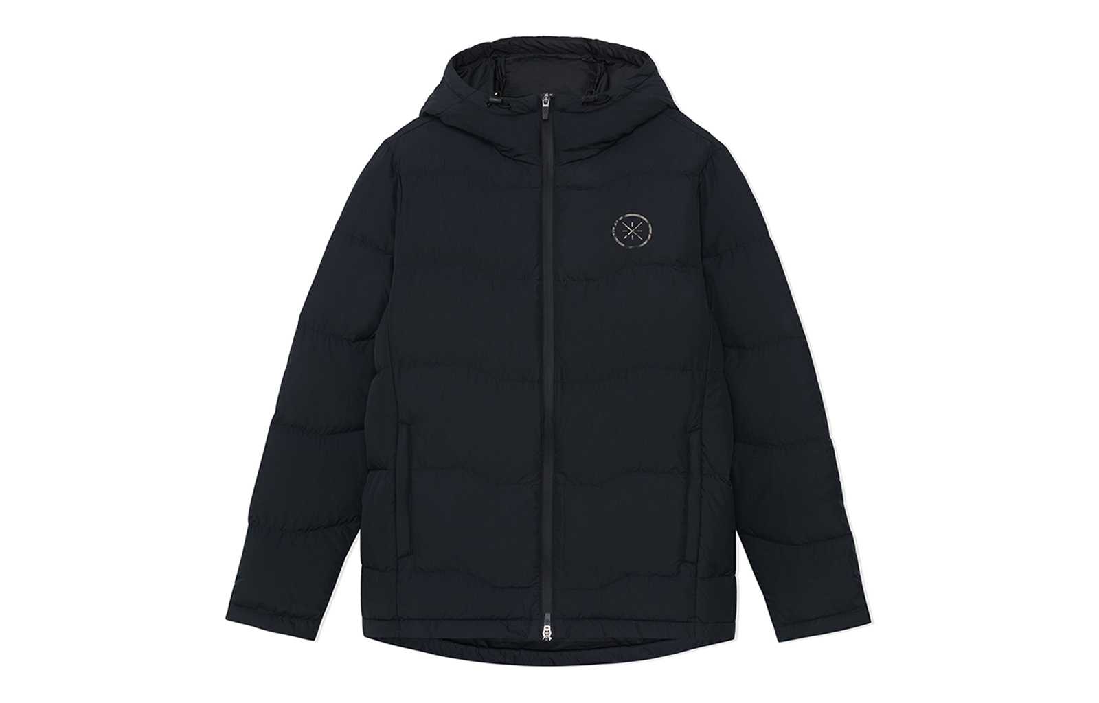 Li Ning, winter black down jacket with hood with zipper