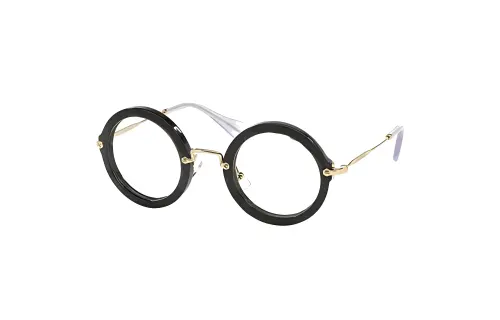MIU MIU Crystal Round Eyeglass Frames Unisex Black