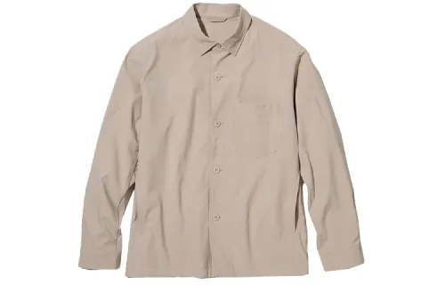 UNIQLO Jackets Men's Beige Lapel Moderate Other