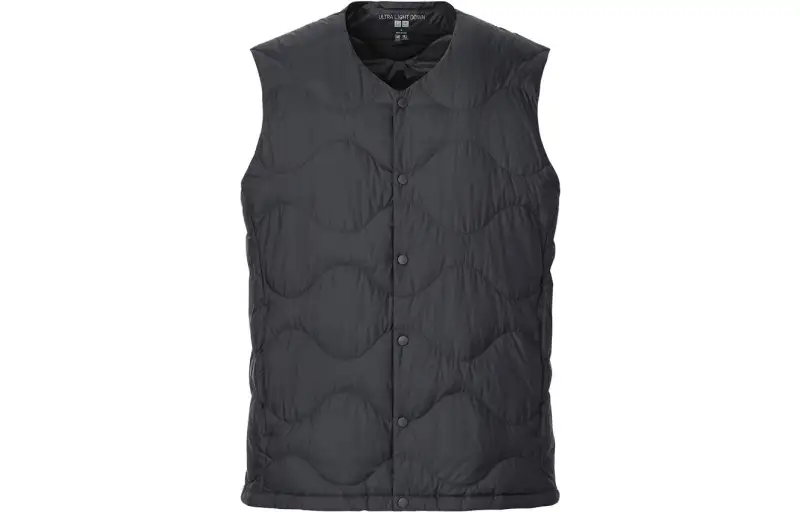 UNIQLO Vests Men's Black V Neck Moderate Other