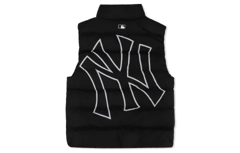 MLB New York Yankees Down Vests Unisex Black Stand Collar Moderate Other