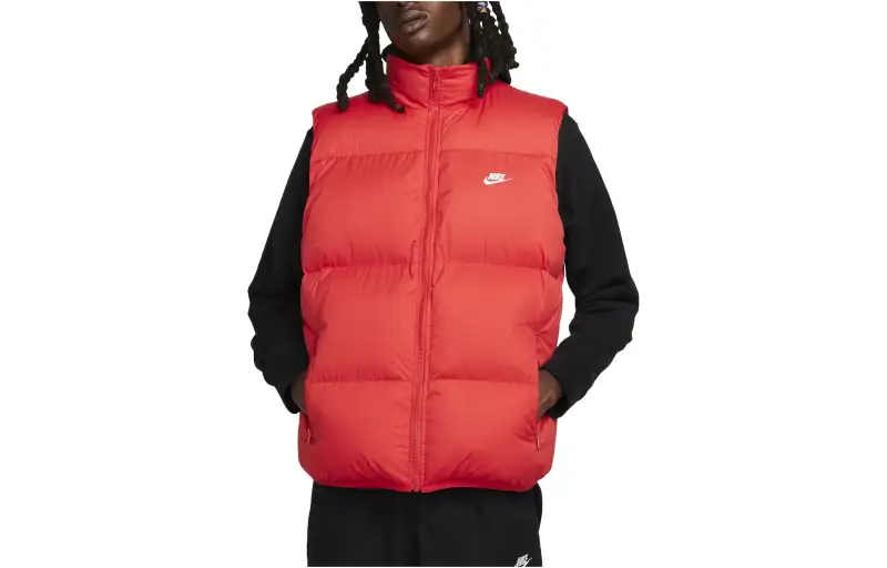 Nike Vests Men's Red Stand Collar Moderate Other