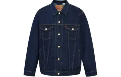 Levis Denim Jackets Men's Blue Lapel Thickened Other