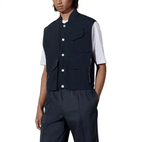 HERMES SS24 Vest Men's Marine Blue