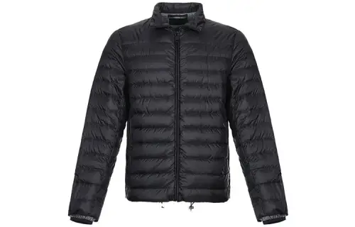 PRADA Down Jackets Men's Black Stand Collar Moderate Other