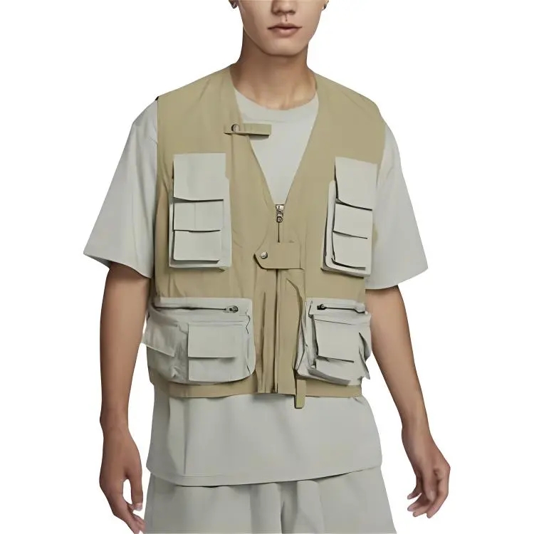 Nike Vests Men's Linen V-neck Moderate Workwear