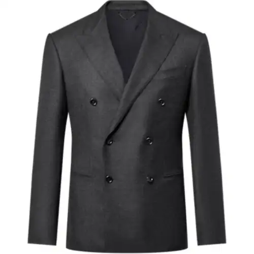 Lv Double Breasted Cashmere And Wool Blend Pont Neuf Jacket