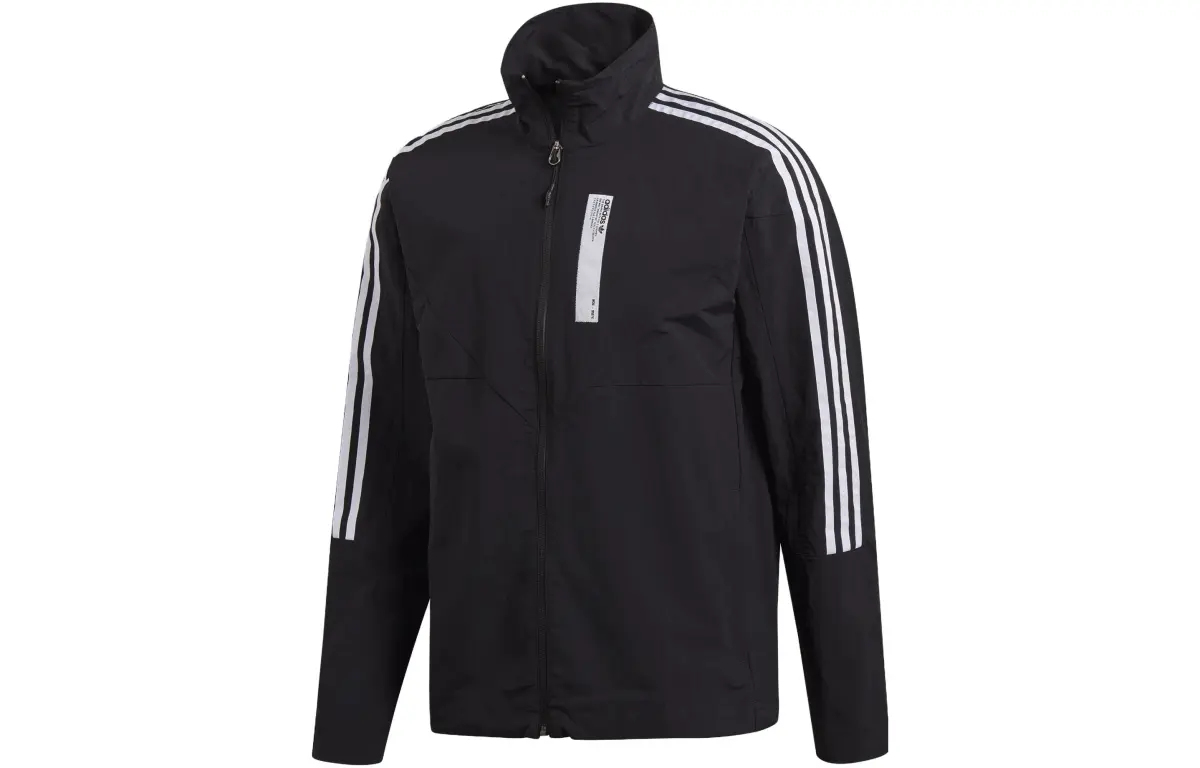 Adidas Jackets Men's Black Stand Collar Moderate Other
