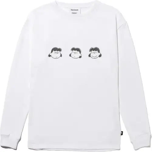 Reebok Drop Shoulder Sleeve T Shirt Unisex White