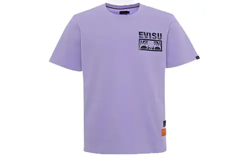 EVISU T Shirts Men's Crew Neck Moderate Straight Fit
