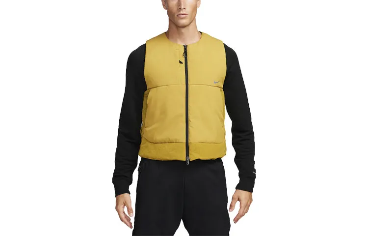 Nike THERMA-FIT ADV Vests Men's Yellow Crew Neck Moderate Other