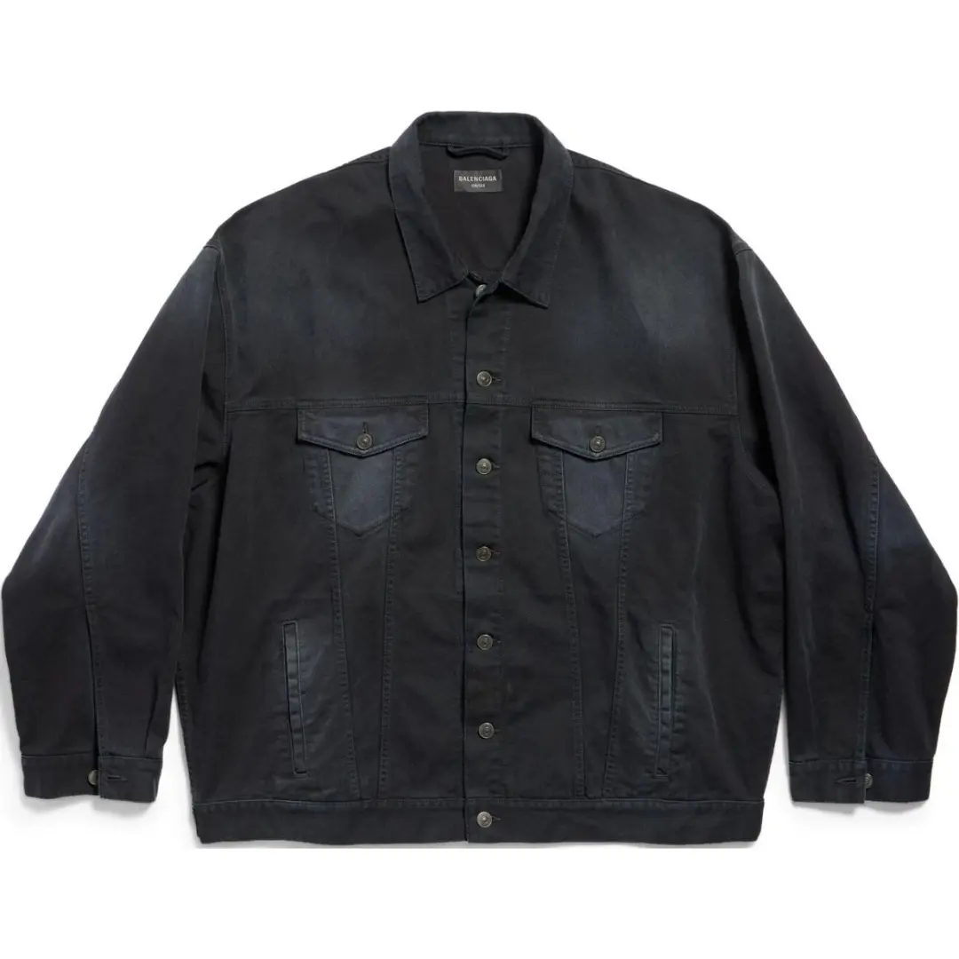 Balenciaga Oversized Button Up Denim Jacket