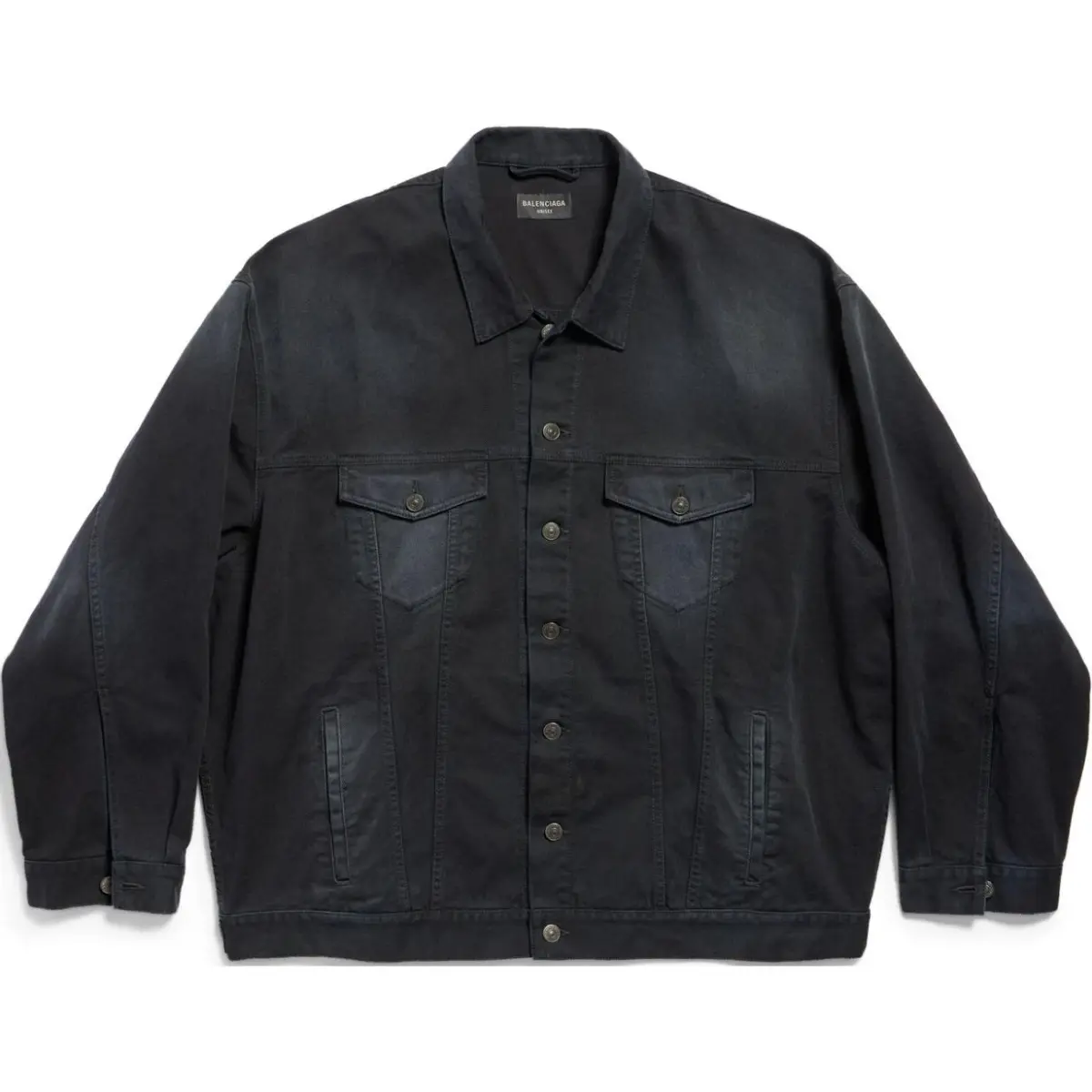 Balenciaga Oversized Button Up Denim Jacket