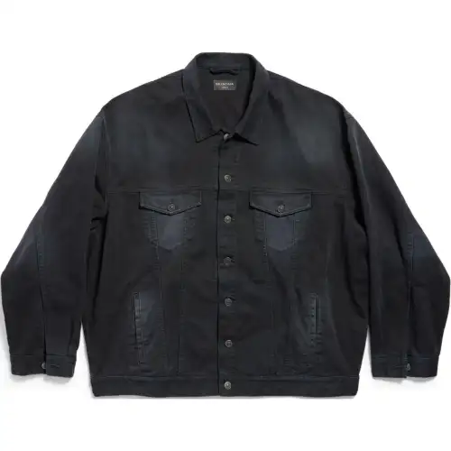 Balenciaga Oversized Button Up Denim Jacket