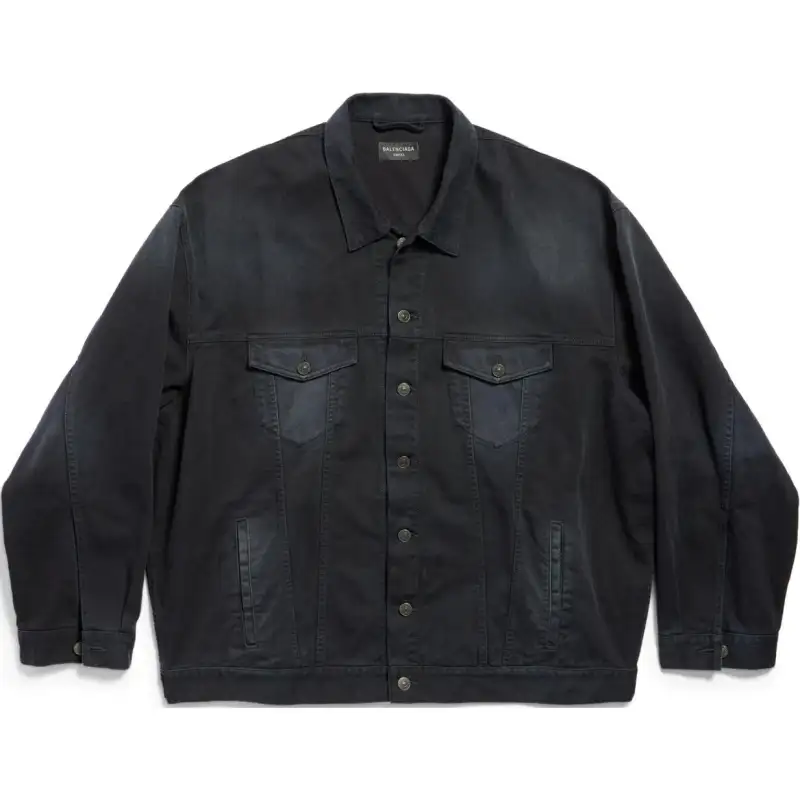 Balenciaga Oversized Button Up Denim Jacket
