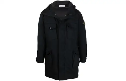 STONE ISLAND Down Jacket Unisex Black