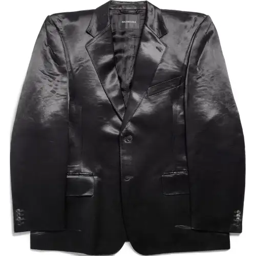 Balenciaga FW24 Business Suit Coat Loose Fit Men's Black