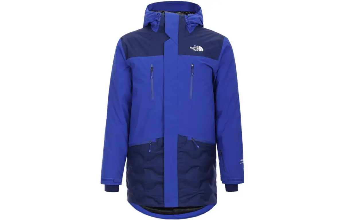 THE NORTH FACE Down Jackets Men's Blue Hooded Moderate Straight Fit