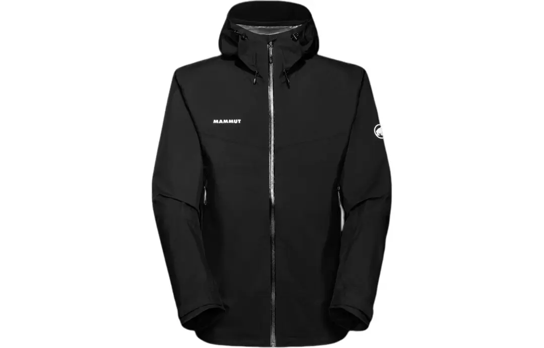 MAMMUT Convey Hiking Waterproof, Windproof, And Breathable Windbreaker Jacket Men's Black