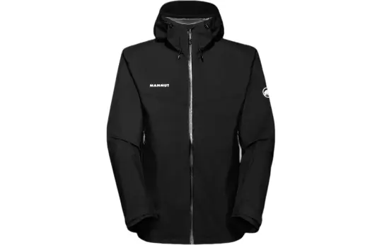 MAMMUT Convey Hiking Waterproof, Windproof, And Breathable Windbreaker Jacket Men's Black