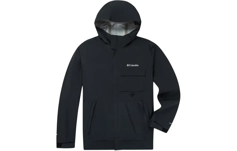 Columbia Transit Hiking Waterproof And Windproof Windbreaker Jacket Men's Black