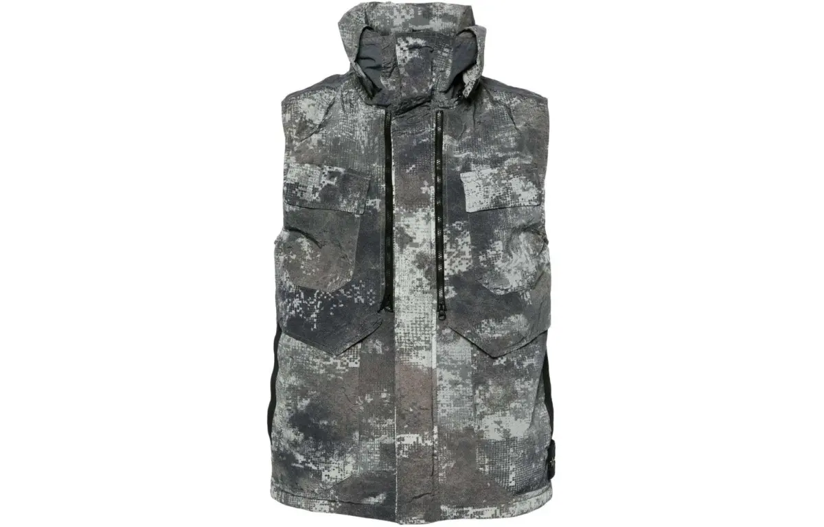 STONE ISLAND Camouflage Printed Sleeveless Gilet