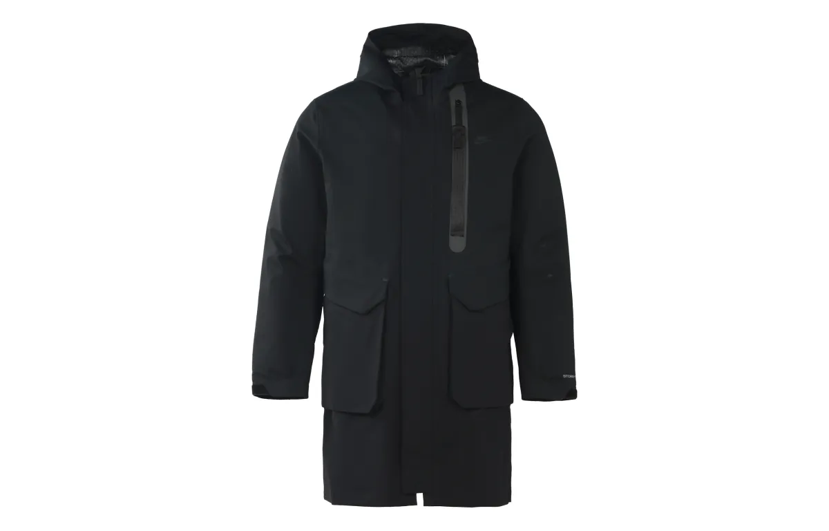 Nike Puffer Jackets Men's Black Hooded Moderate