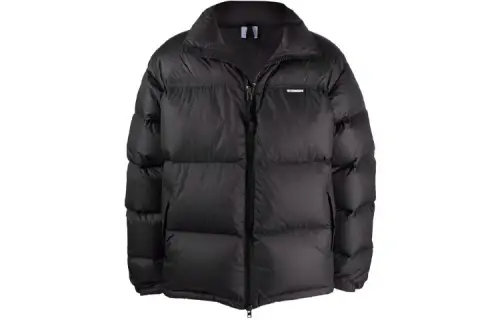 Vetements FW21 Solid Color Stand Collar Thickened Down Jacket Men's Black