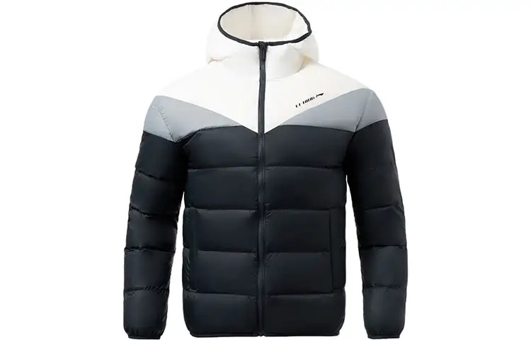 Li Ning Training Series Down Jackets Men's Black Hooded Moderate