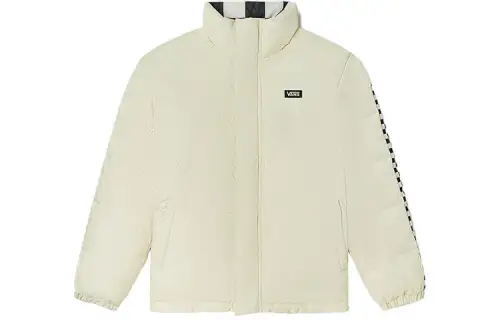 Vans Down Jackets Unisex White Stand Collar Moderate