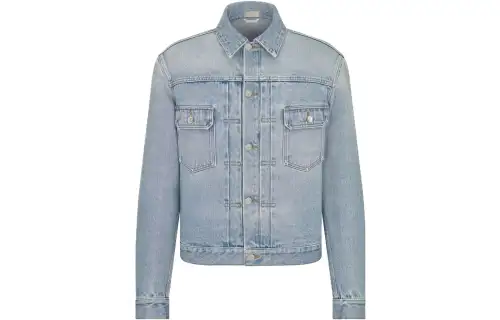 DIOR FW23 Denim Jacket Men's Light Blue