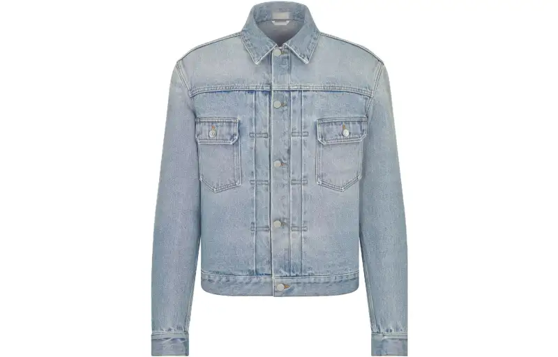 DIOR FW23 Denim Jacket Men's Light Blue