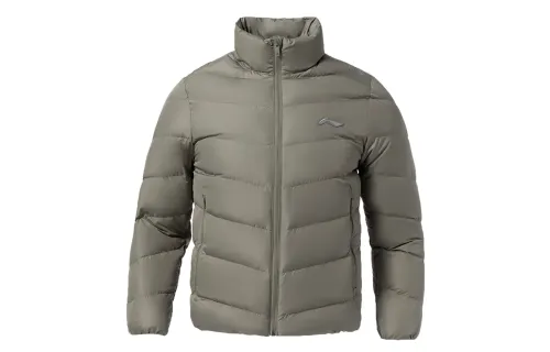 Li Ning Training Series Down Jacket Men's Blue Grass Green