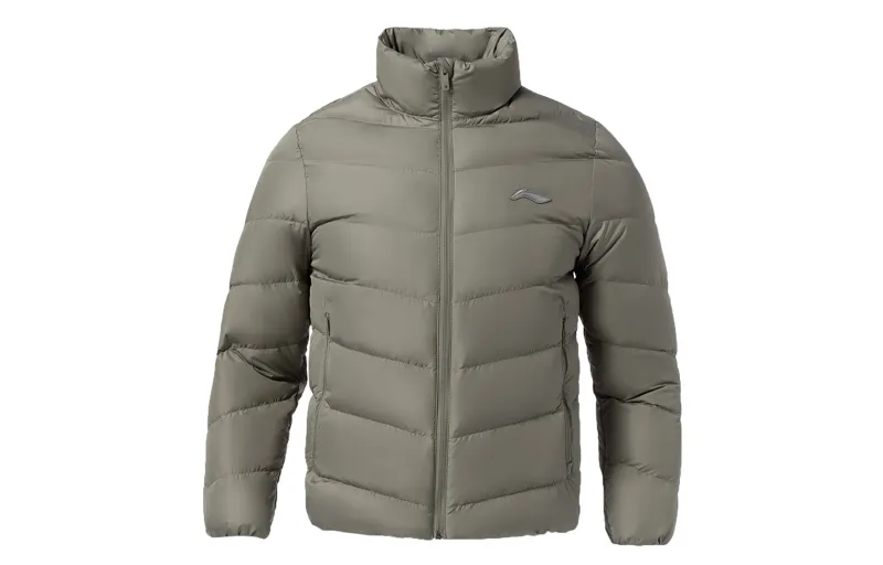 Li Ning Training Series Down Jacket Men's Blue Grass Green
