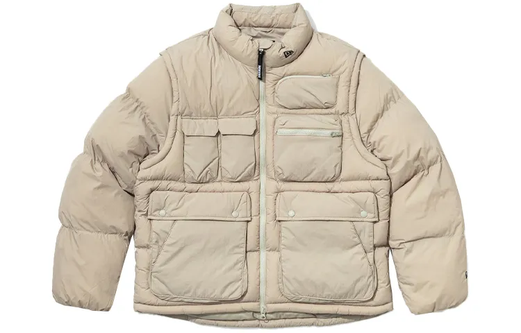 New Era Puffer Jacket Men's Beige