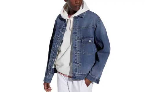 UNIQLO Denim Jacket Unisex Lake Blue