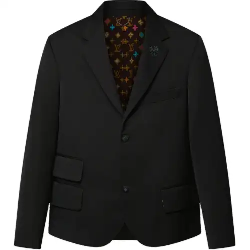 LOUIS VUITTON Embroidered Signature Wool Tailored Jacket