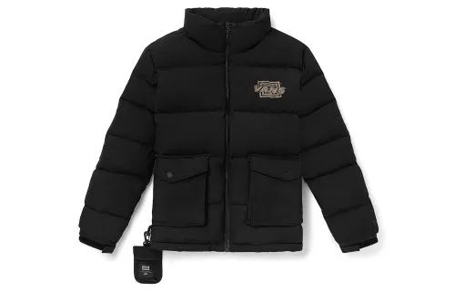Vans Down Jackets Unisex Black Stand Collar Thickened Other