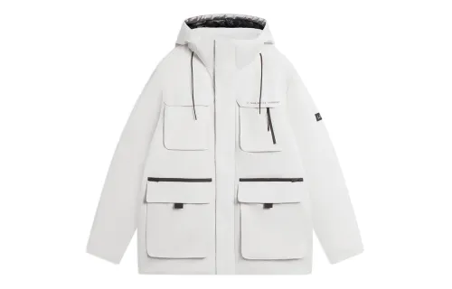 Li Ning Down Jacket Winter Men's Champagne White