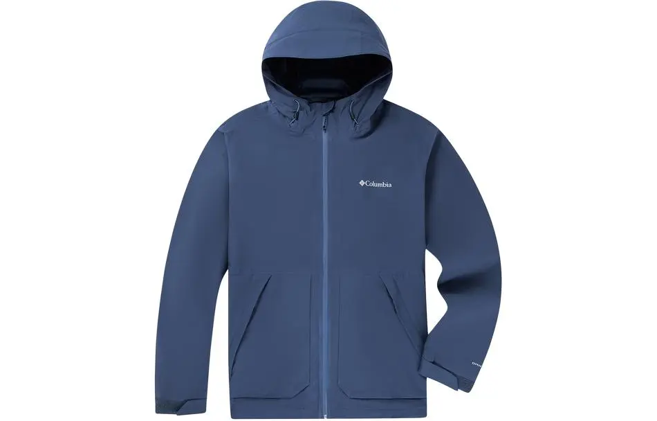 Columbia Outdoor Hiking Waterproof, Windproof, And Water Repellent Windbreaker Jacket Men's Blue